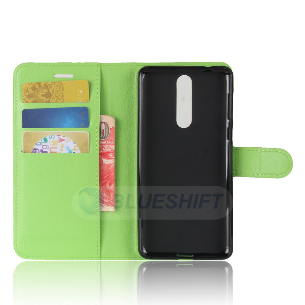 Nokia 8 Pu Wallet Case [Green]
