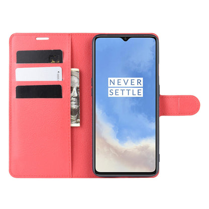 Oneplus 7t Pu Wallet Case [Red]