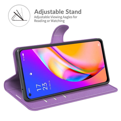 Oppo A94 5g Pu Wallet Case [Purple]