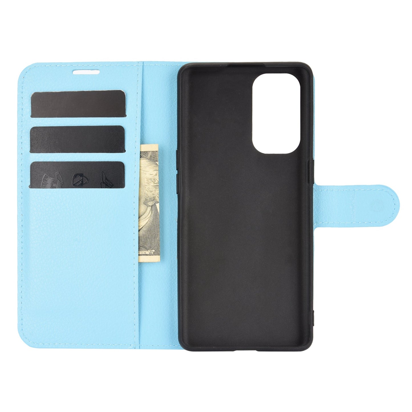 Oppo Find X3 Lite Pu Wallet Case [Lightblue]