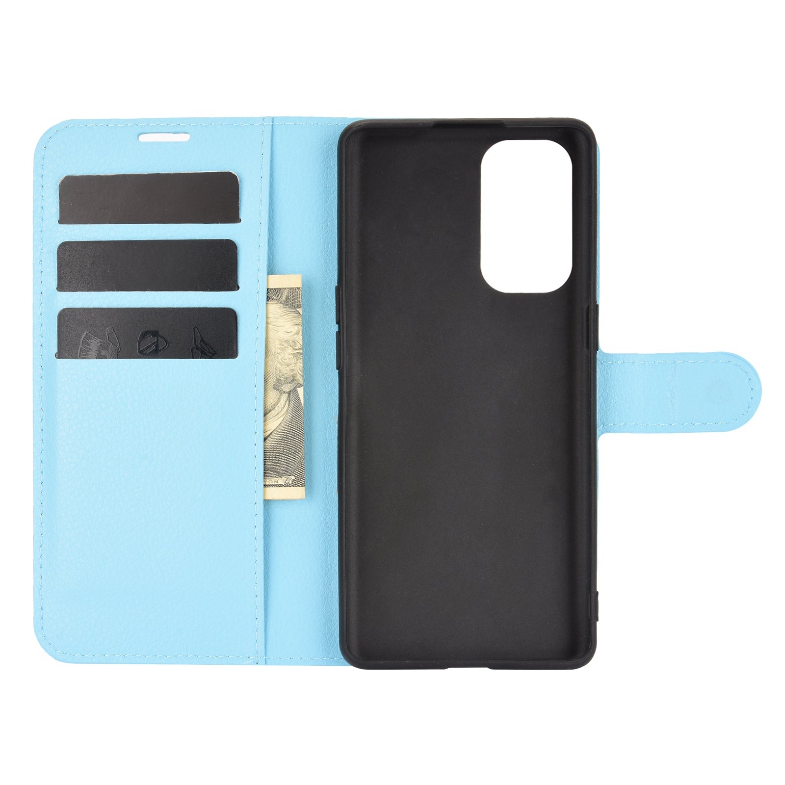 Oppo Find X3 Lite Pu Wallet Case [Lightblue]