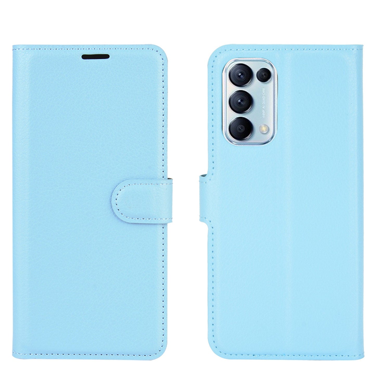 Oppo Find X3 Lite Pu Wallet Case [Lightblue]