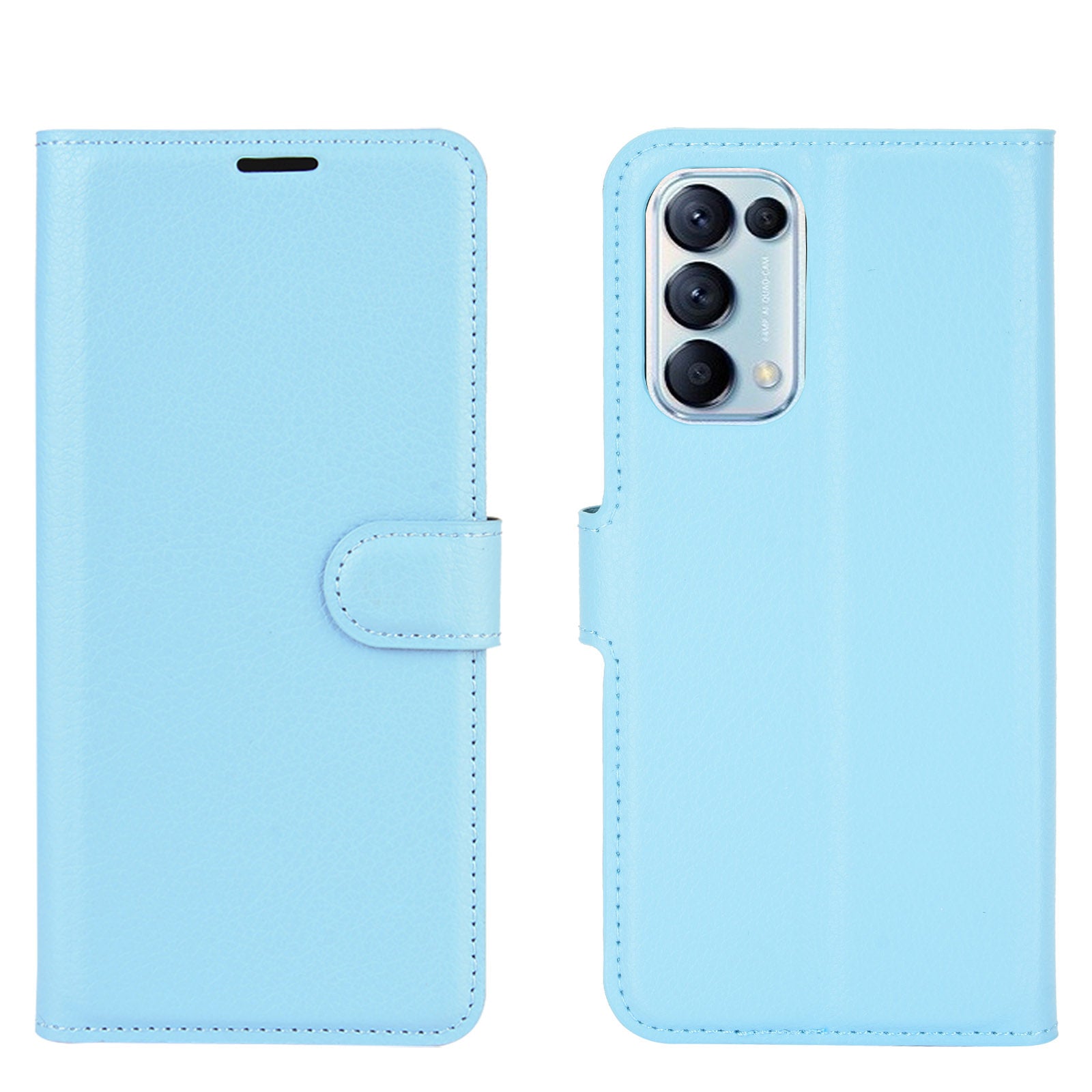 Oppo Find X3 Lite Pu Wallet Case [Lightblue]
