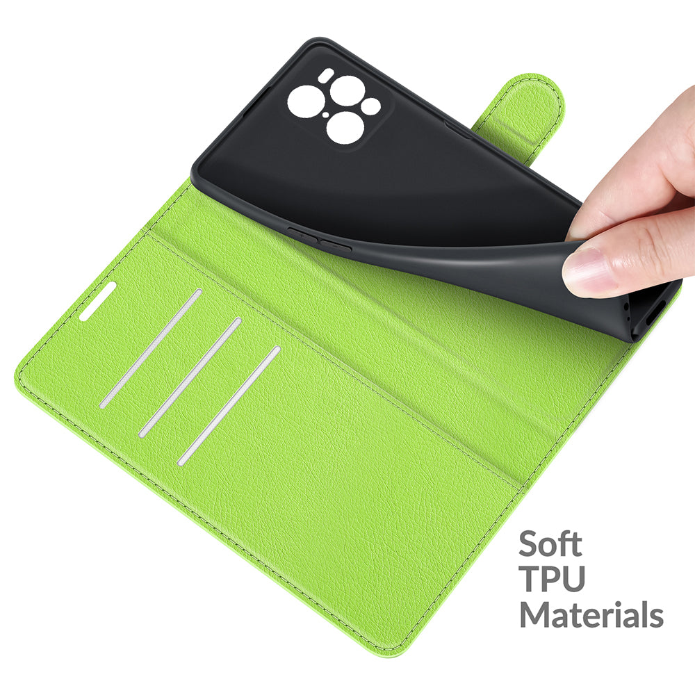 Oppo Find X3 Pro Pu Wallet Case [Green]