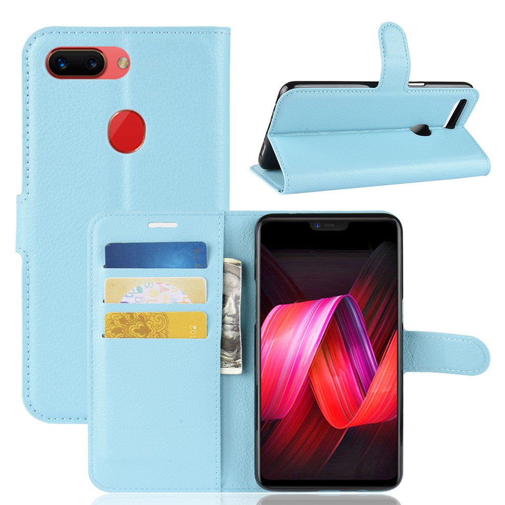 Oppo R15 Pro Pu Wallet Case [Lightblue]