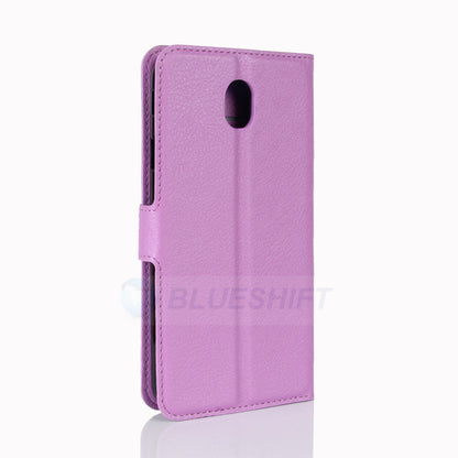 Galaxy J7 Pro/J7 2017 Pu Wallet Case [Purple]