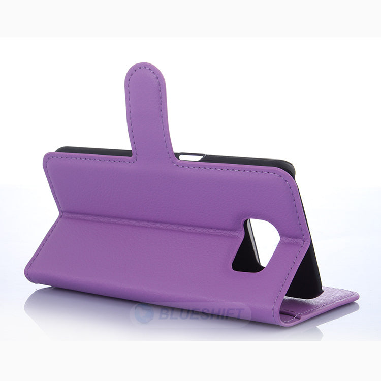 Galaxy S6 Edge Pu Wallet Case [Purple]