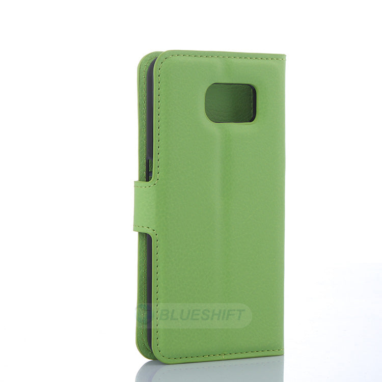 Galaxy S6 Edge Pu Wallet Case [Green]