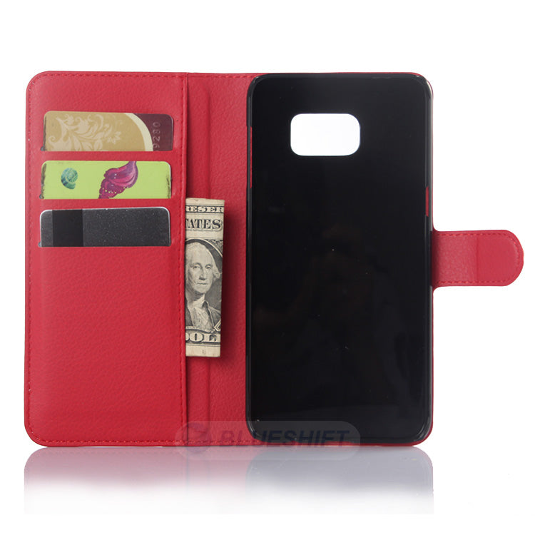 Galaxy S6 Edge Plus Pu Wallet Case [Red]