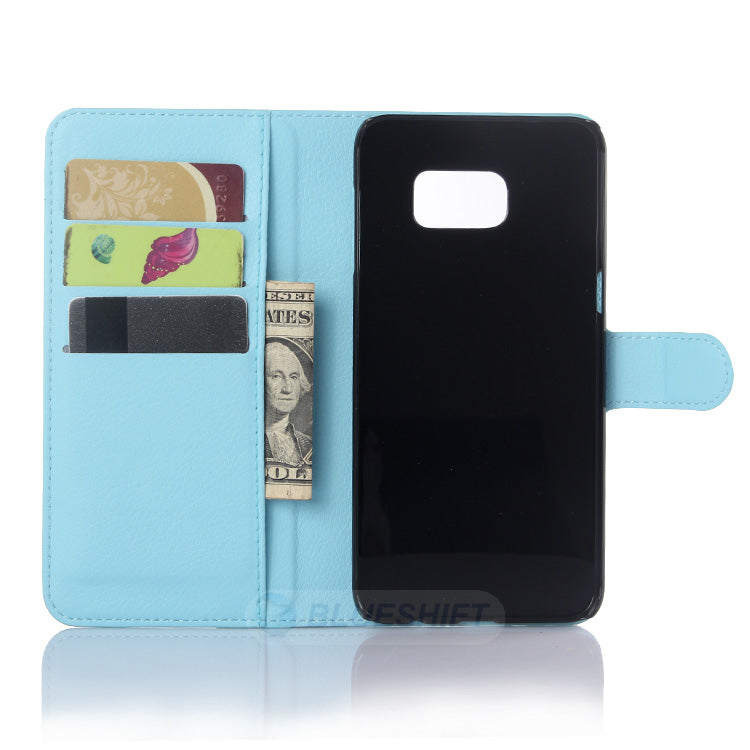 Galaxy S6 Edge Plus Pu Wallet Case [Lightblue]
