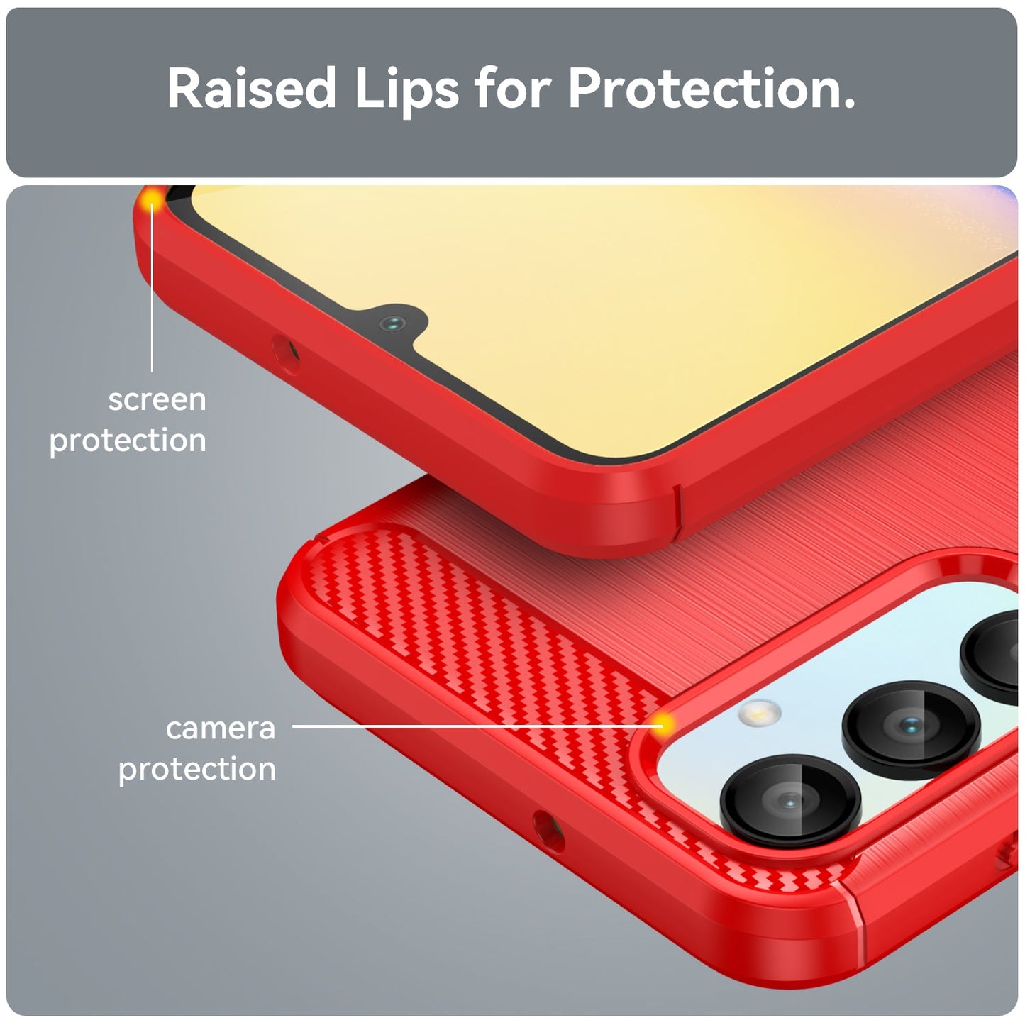 Galaxy A16 5G Carbon Fibre Case [Red]
