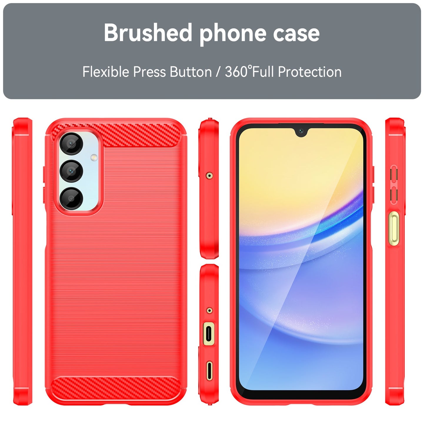 Galaxy A16 5G Carbon Fibre Case [Red]
