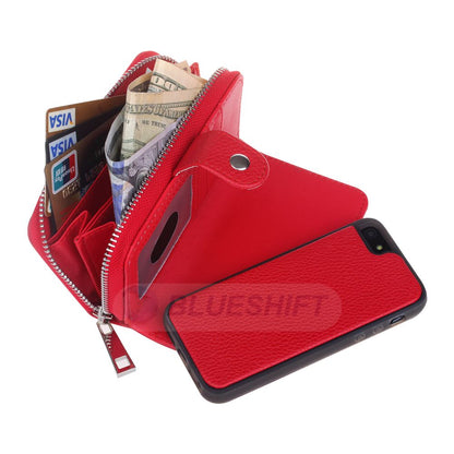 Apple iPhone 5/5S/SE(1st Gen) Zipper Wallet Case Red