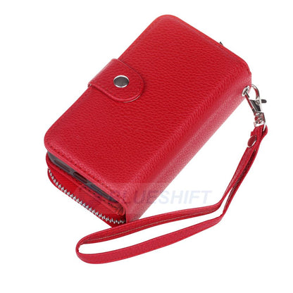 Apple iPhone 5/5S/SE(1st Gen) Zipper Wallet Case Red
