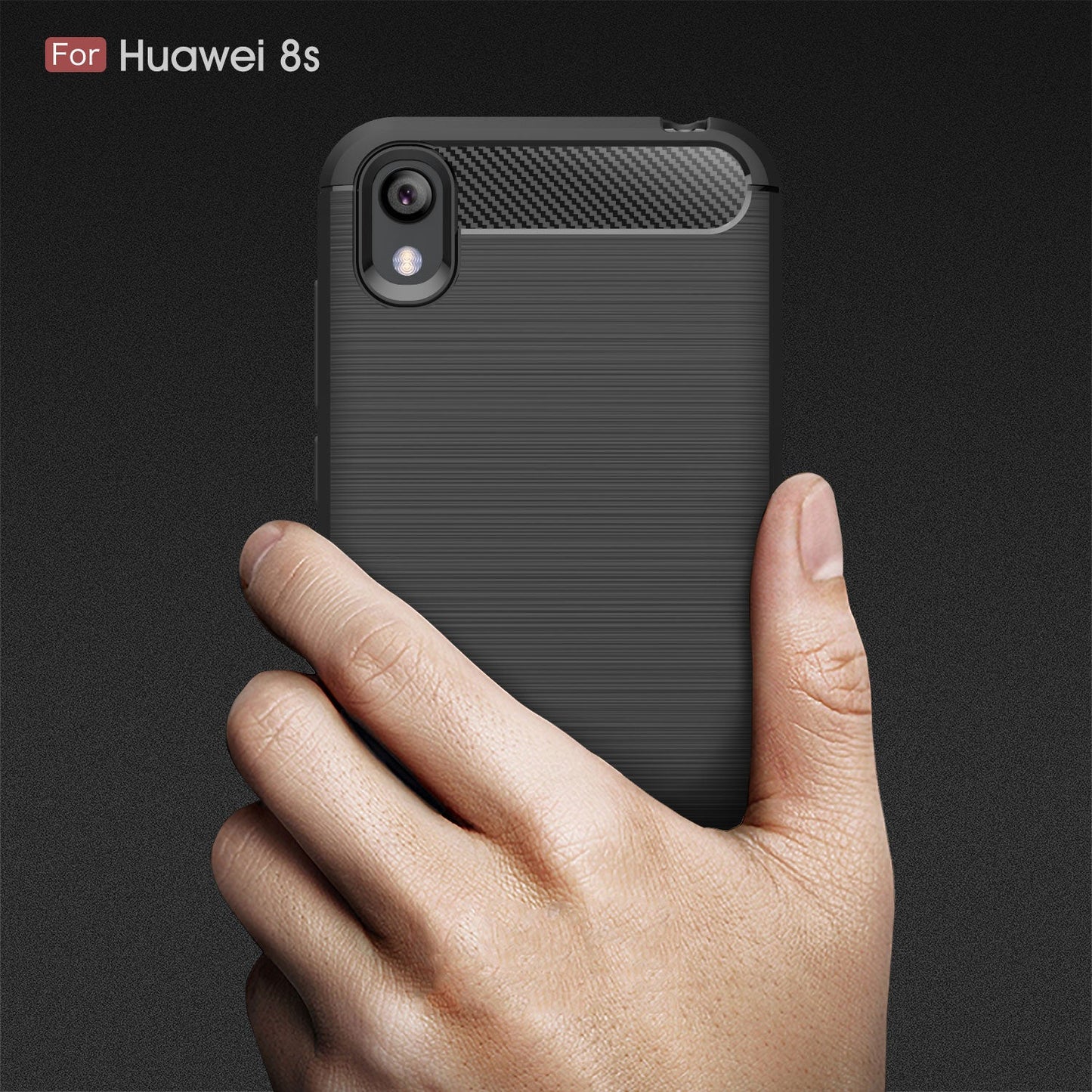 Huawei Y5 2019 Carbon Fibre Case Black