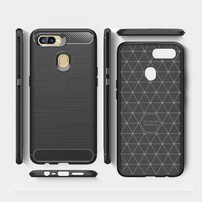 OPPO AX5s Carbon Fibre Case Black