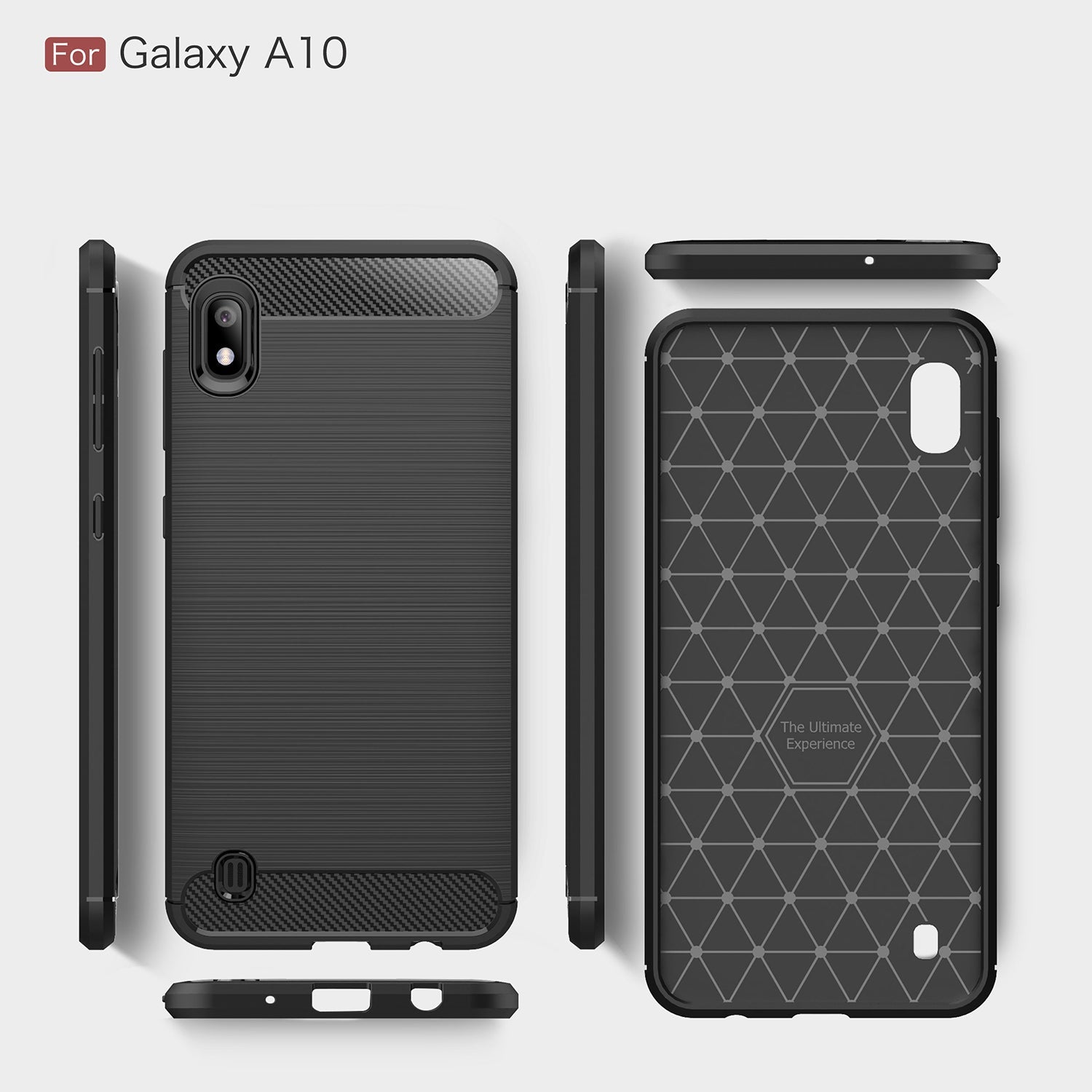 Galaxy A10 Carbon Fibre Case [Black]