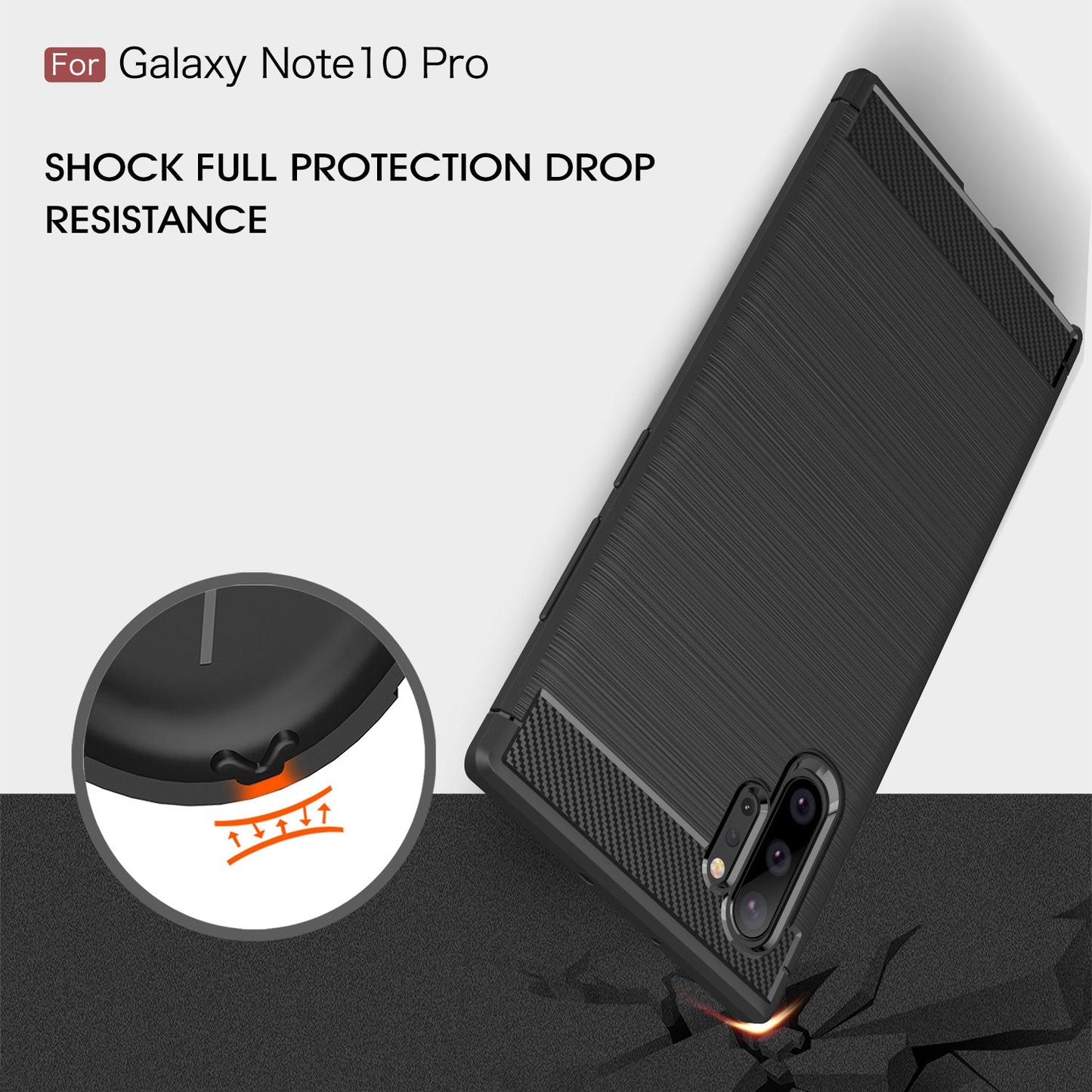Samsung Galaxy Note 10 Plus Carbon Fibre Case Red
