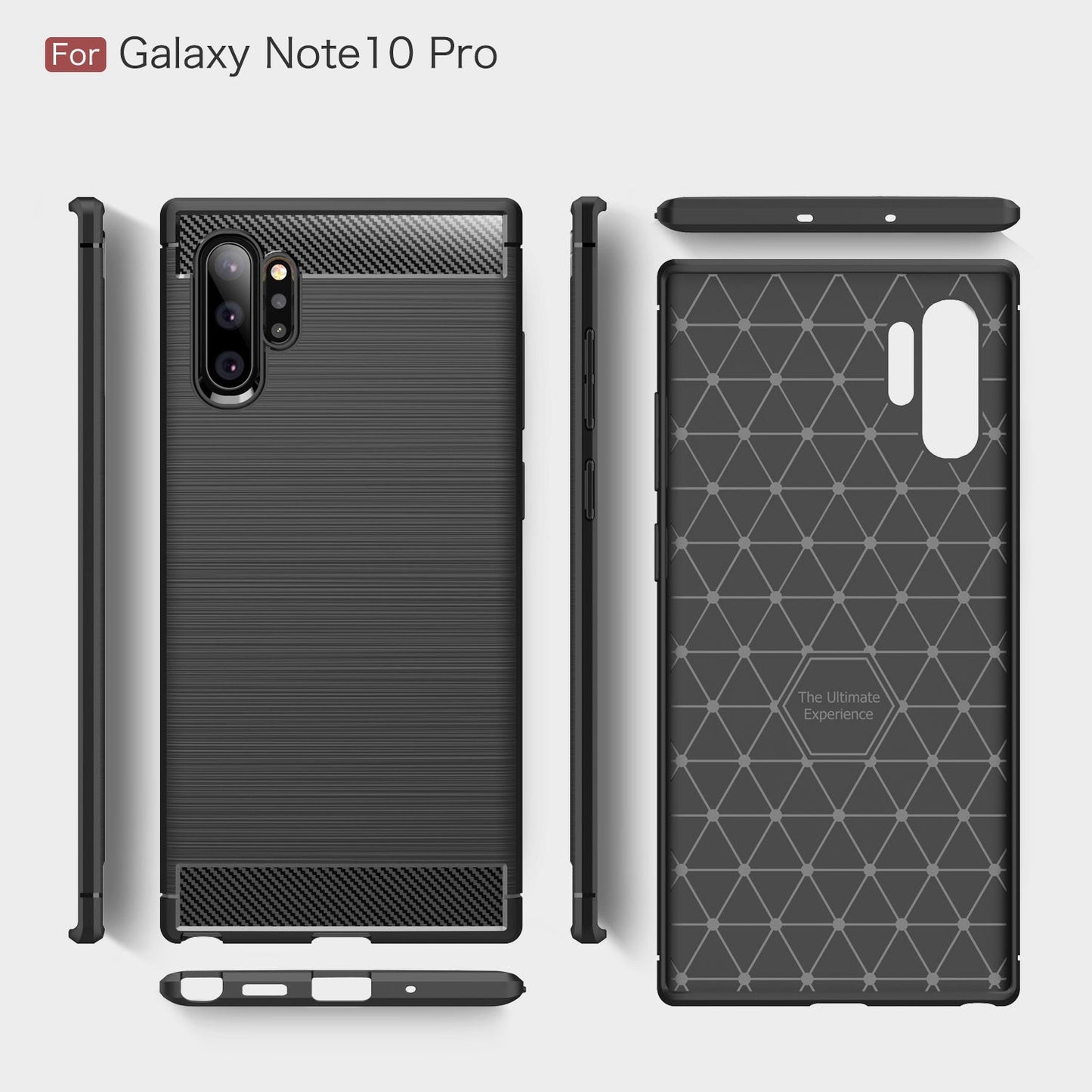 Samsung Galaxy Note 10 Plus Carbon Fibre Case Red