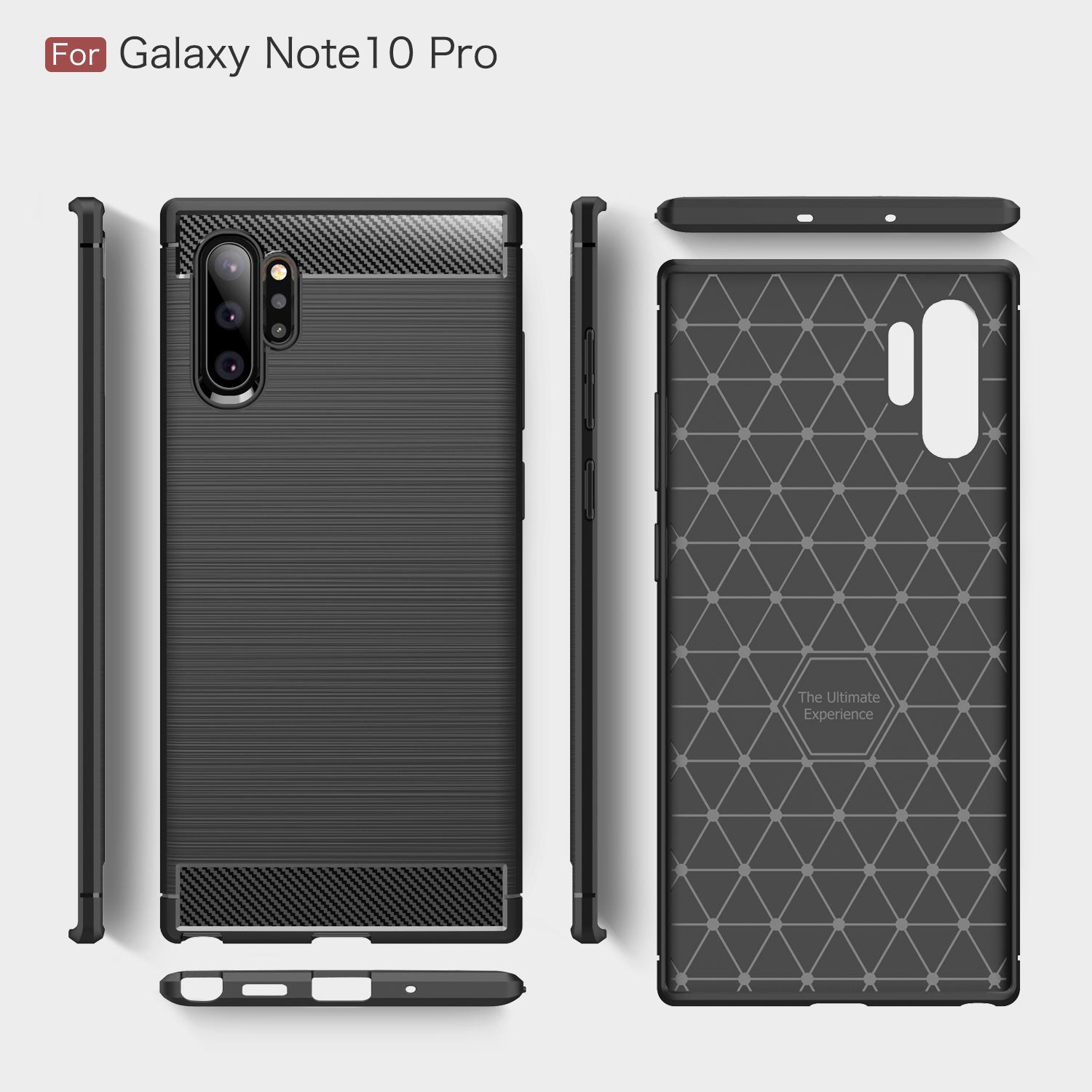 Samsung Galaxy Note 10 Plus Carbon Fibre Case Red
