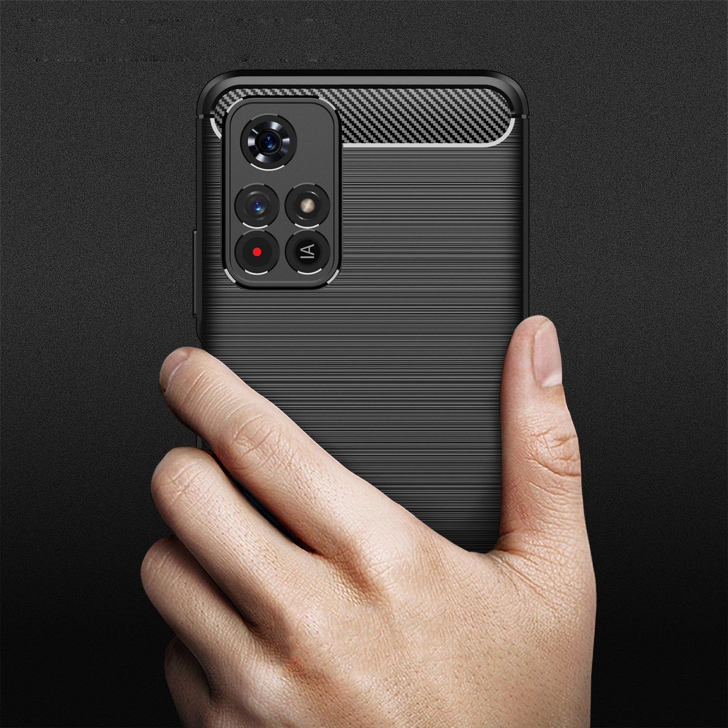 Xiaomi Poco M4 Pro 5G Carbon Fibre Case Navy