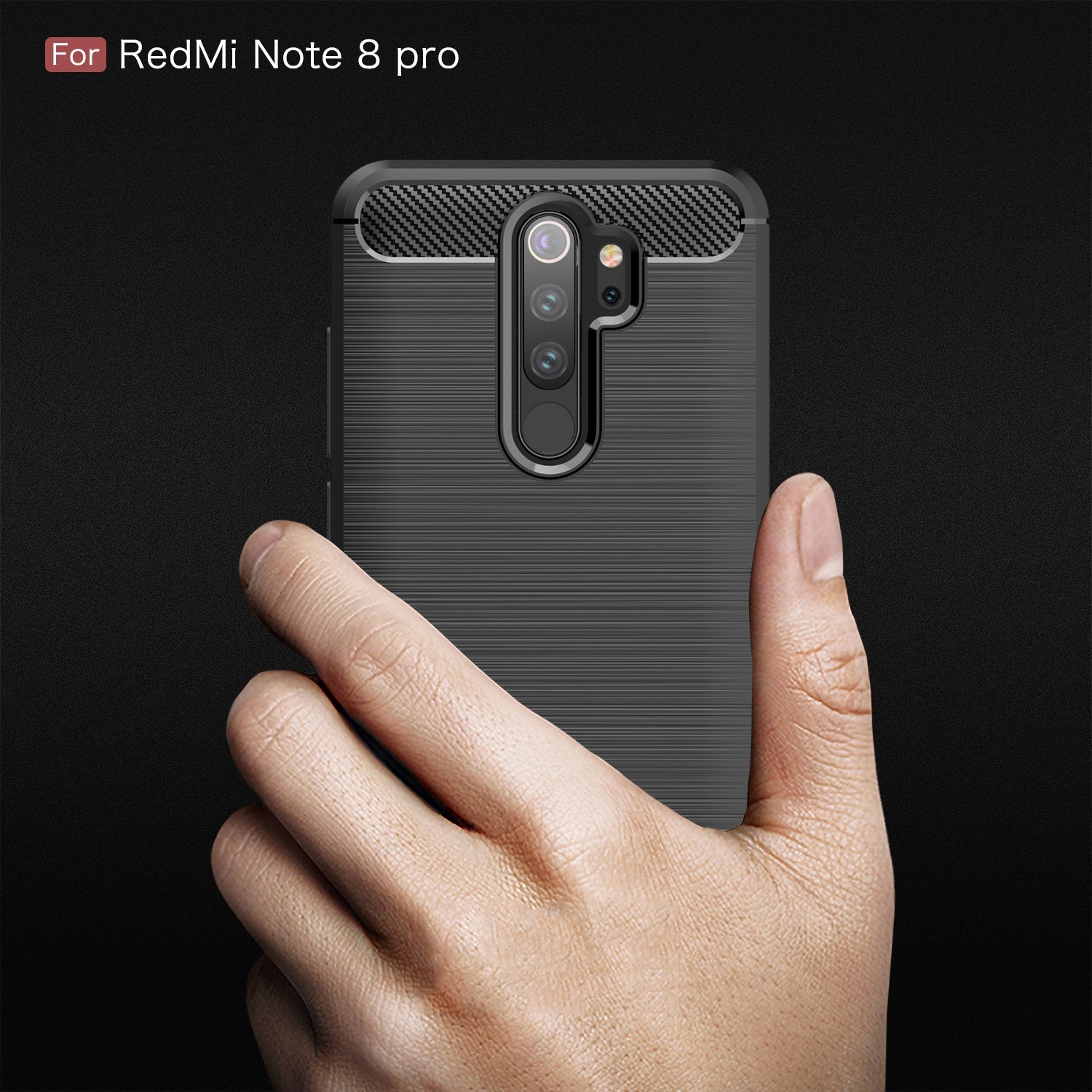 Xiaomi Redmi Note 8 Pro Carbon Fibre Case Navy