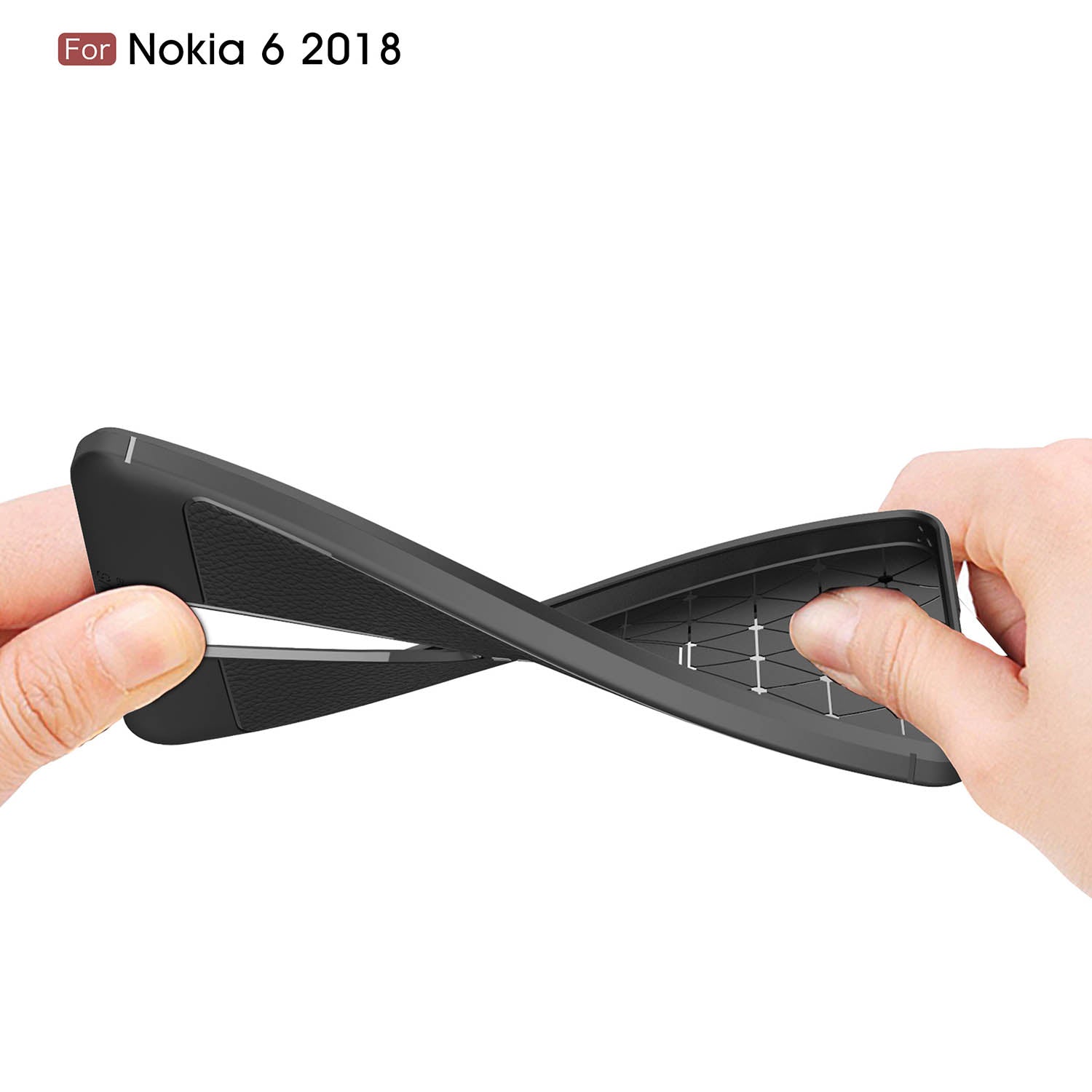 Nokia 6.1 Leather Texture Case Red