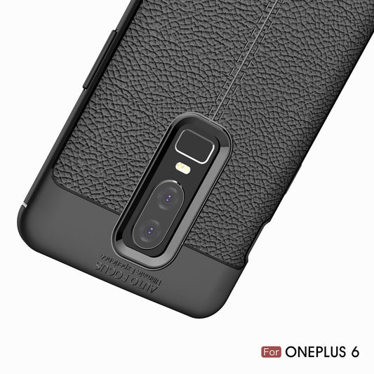 Oneplus 6 Leather Texture Case Red