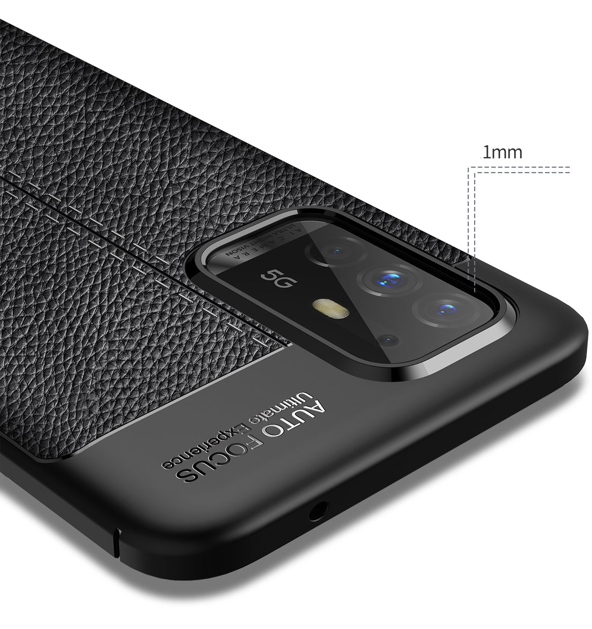 OPPO A94 5G Leather Texture Case Navy