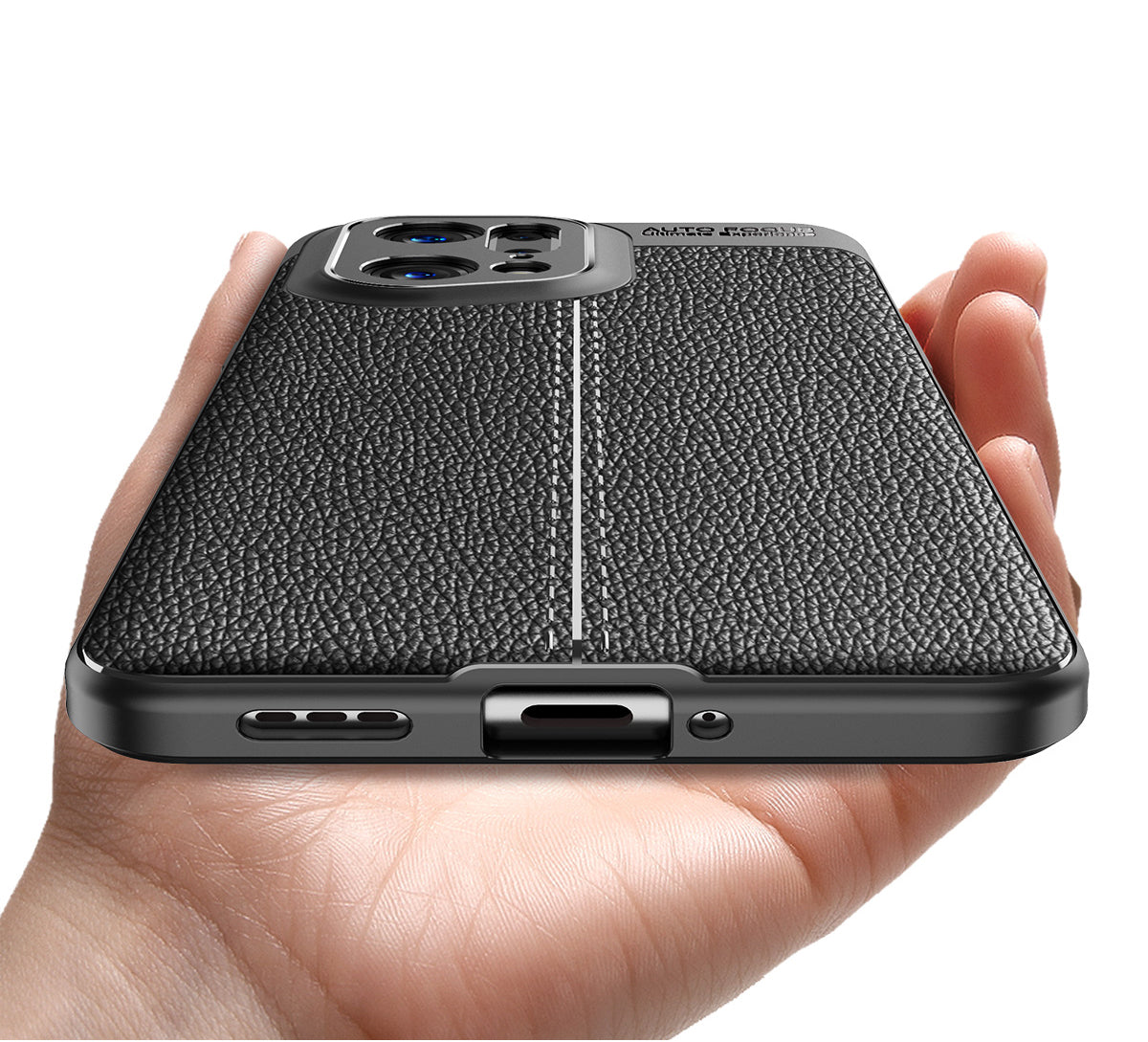 OPPO Find X5 Pro Leather Texture Case Black