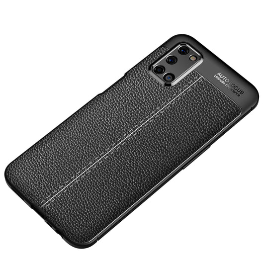 OPPO A52/A72 Leather Texture Case Black