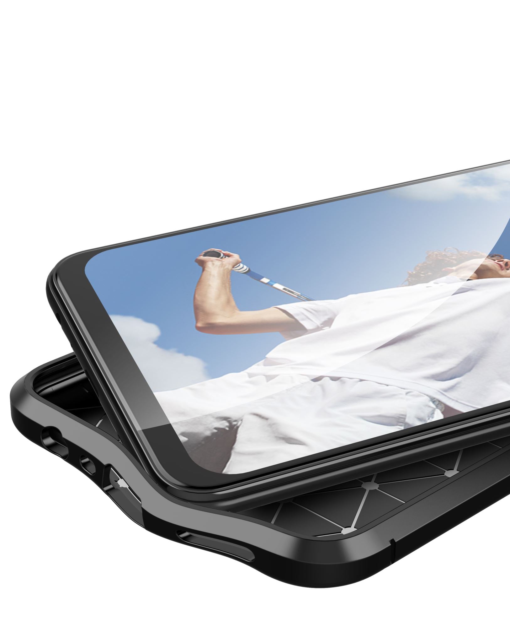 OPPO A52/A72 Leather Texture Case Black