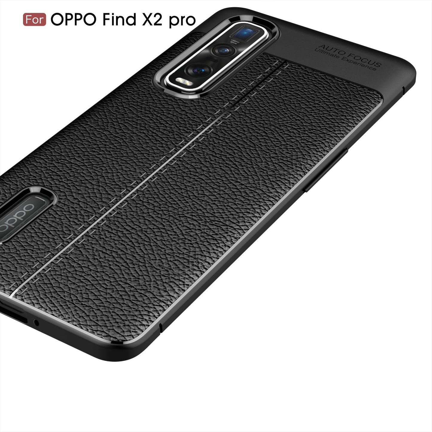 OPPO Find X2 Pro Leather Texture TPU Case Navy
