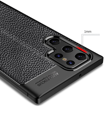 Samsung Galaxy S22 Ultra Leather Texture Case Navy
