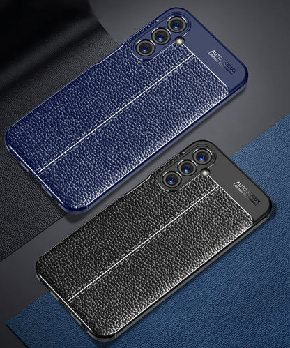 Samsung Galaxy A24 4G Leather Texture Case Navy