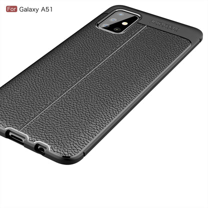 Samsung Galaxy A51 Leather Texture Case Black