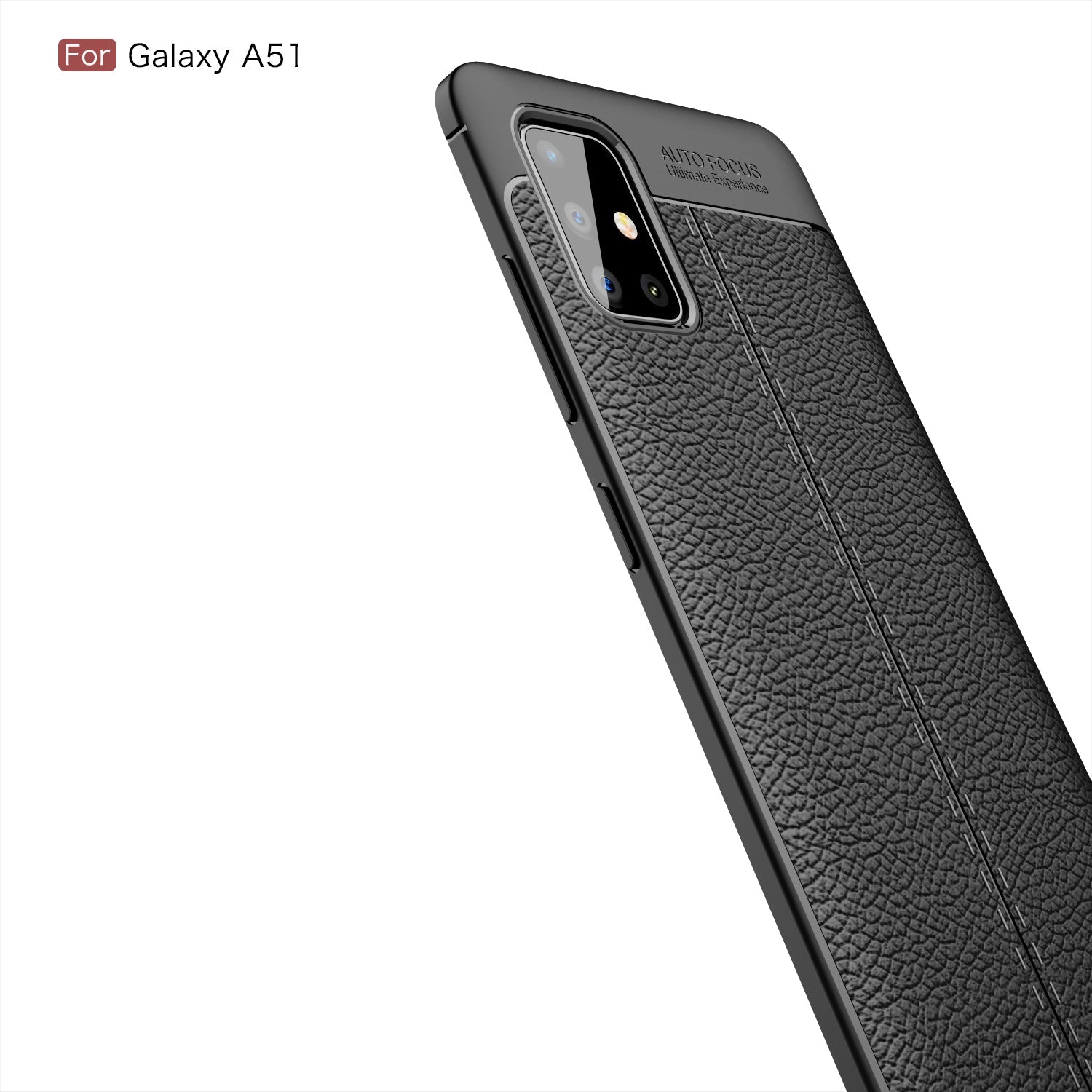 Samsung Galaxy A51 Leather Texture Case Black