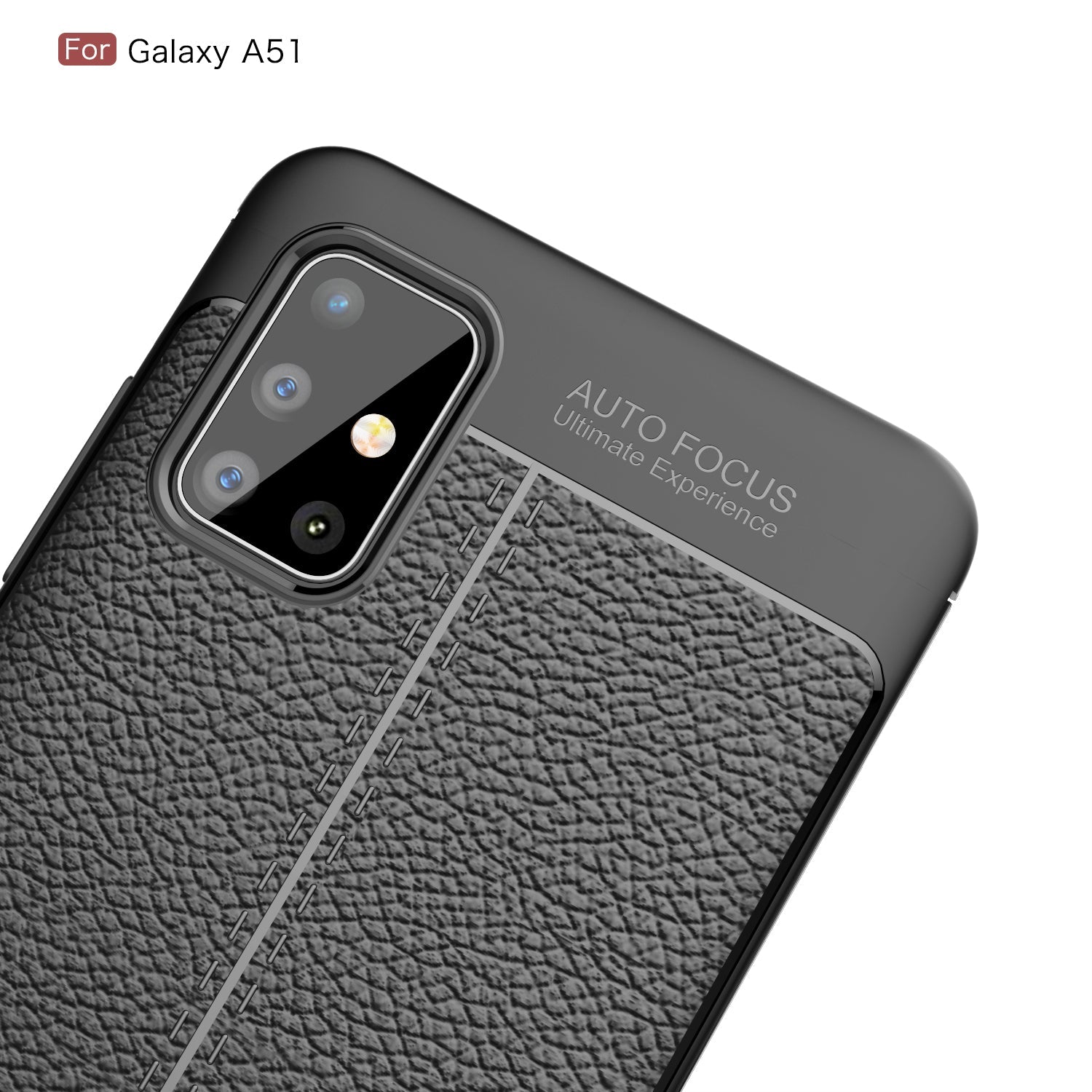 Samsung Galaxy A51 Leather Texture Case Black