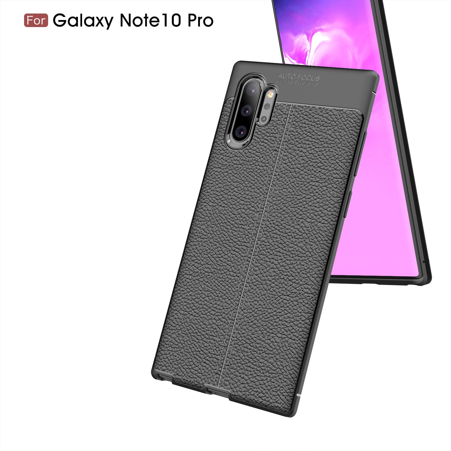 Samsung Galaxy Note 10 Plus Leather Texture Case Red