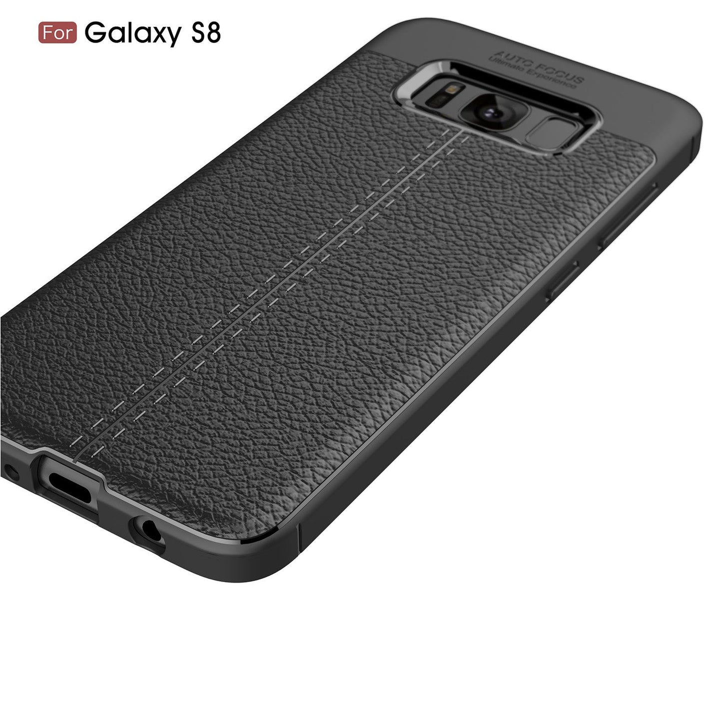 Samsung Galaxy S8 Leather Texture Case Black