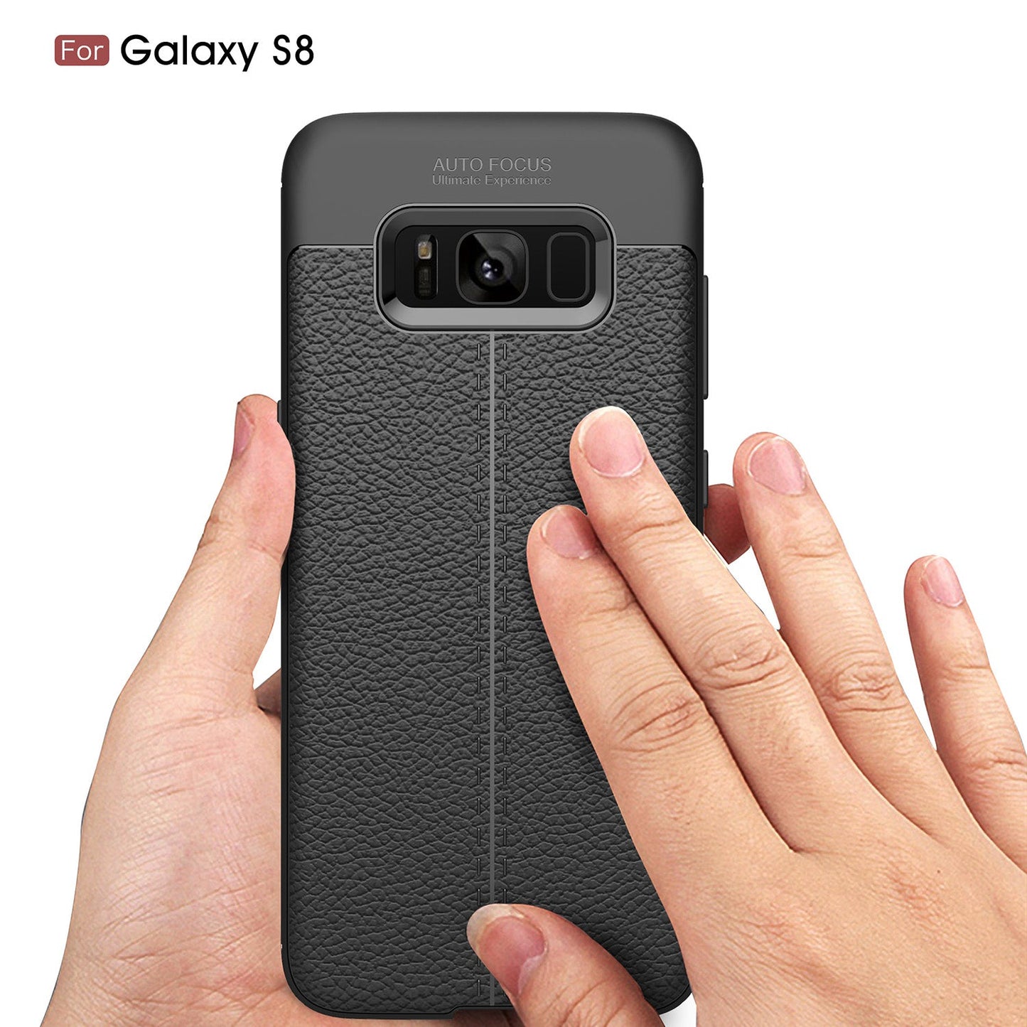 Samsung Galaxy S8 Leather Texture Case Black