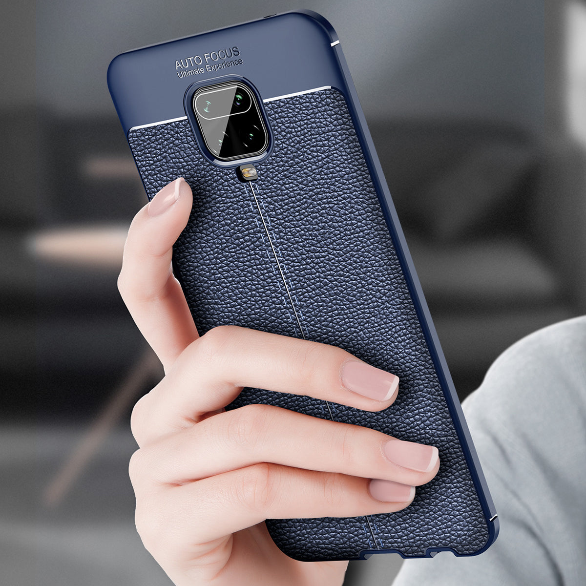 Xiaomi Redmi Note 9S/Note 9 Pro Leather Texture Case Black