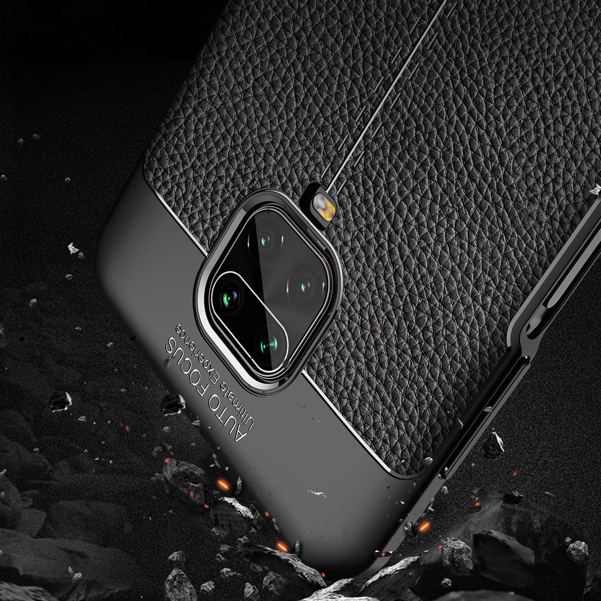 Xiaomi Redmi Note 9S/Note 9 Pro Leather Texture Case Black