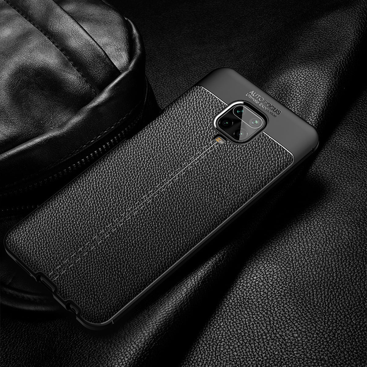 Xiaomi Redmi Note 9S/Note 9 Pro Leather Texture Case Black