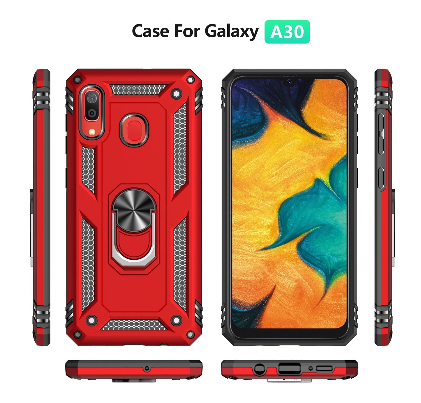 Galaxy A20 Military Armour Case [Black]