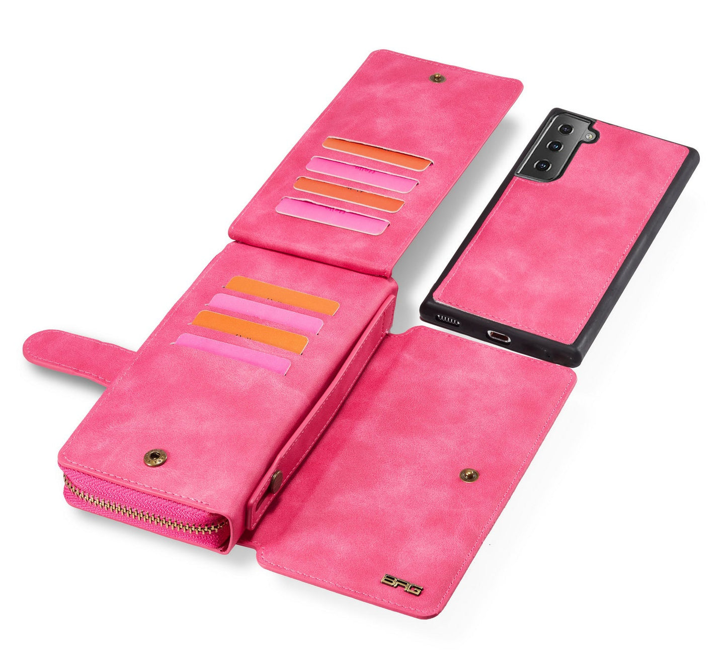 Samsung Galaxy S21 Deluxe Zipper Case Rose