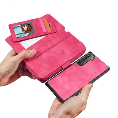 Samsung Galaxy S21 Deluxe Zipper Case Rose