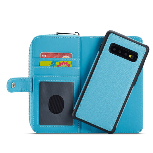 Galaxy S10 Plus Zipper Wallet Case [Lightblue]