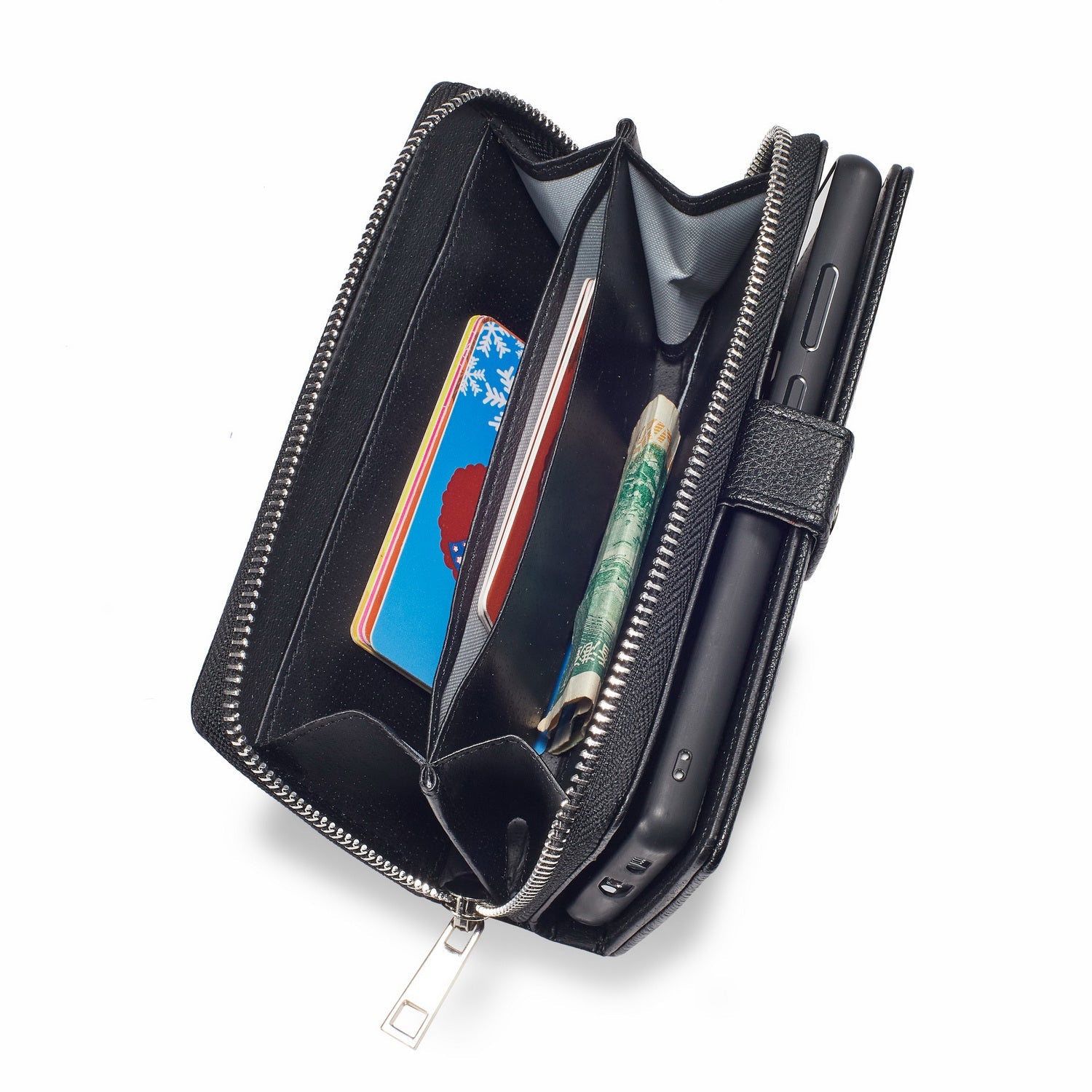 Samsung Galaxy S21 Ultra Zipper Wallet Case Black