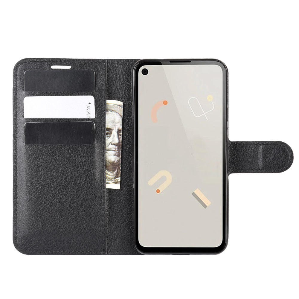 Google Pixel 4A 4G Pu Wallet Case [Black]